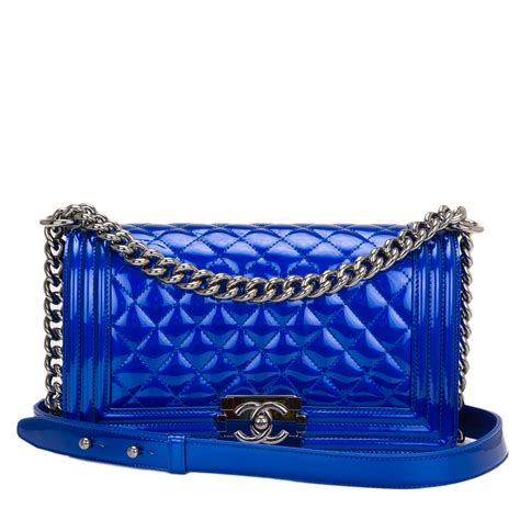 chanel patent light blue boy|chanel handbags.